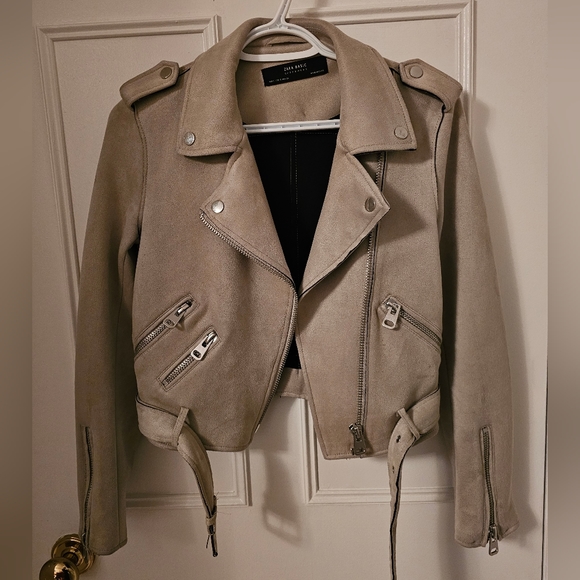 Zara Faux Suede Moto Jacket - Picture 1 of 2